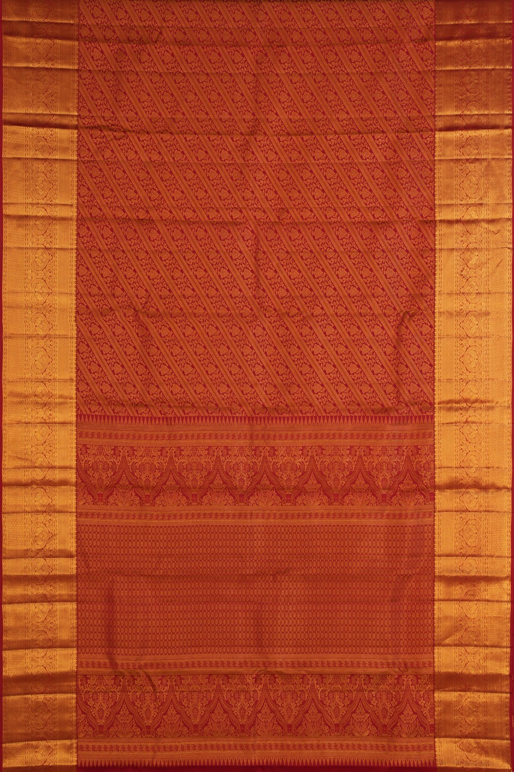 Image of Red Brocade Kanchipattu Saree